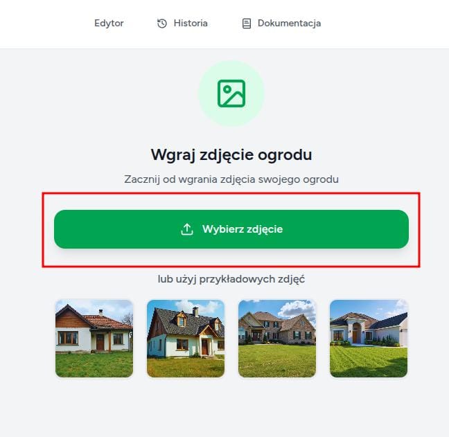 Wgrywanie zdjęcia ogrodu