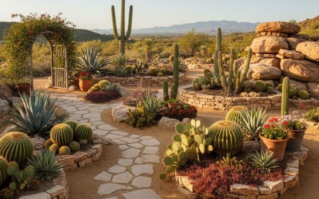Ogród pustynny w stylu arizona: zasady i zastosowanie w praktyce