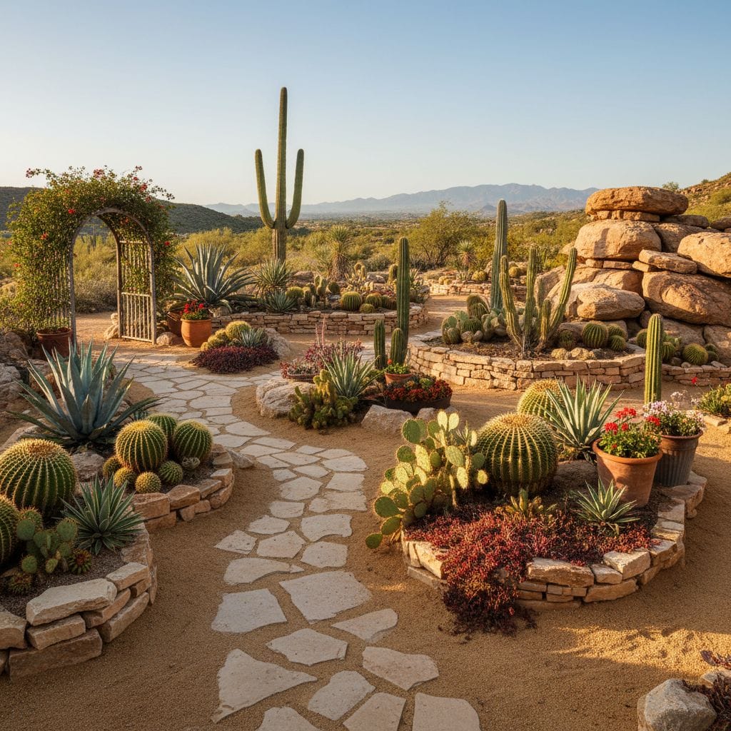 Ogród pustynny w stylu arizona: zasady i zastosowanie w praktyce