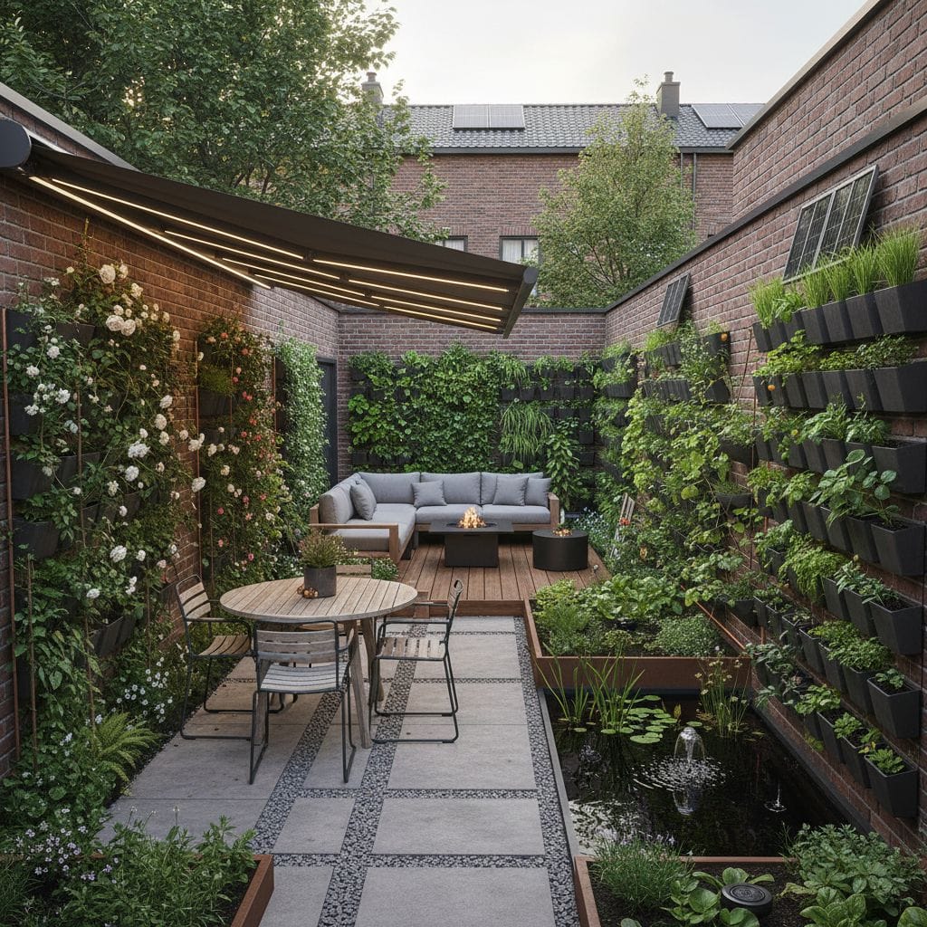 Ogród przy szeregowcu – wąska działka